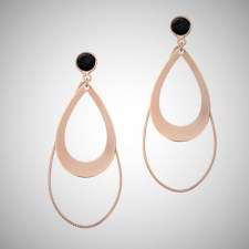 Earrings-silver-925-pink-gold-plated-with-onyx