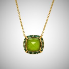 Necklace-silver-925-yellow-gold-plated-with-doublet-gem-stones-and-zirconia